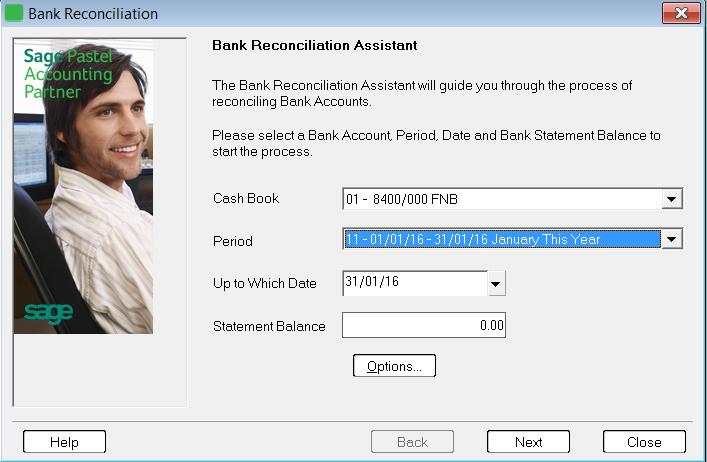 Before you process the Year End Assistant you will need to make sure that all bank transactions for your last year periods have been reconciled.