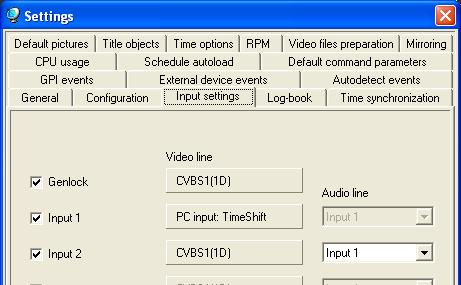 Click button of selecting of video line (4). 3. Point cursor to the PC Input string.