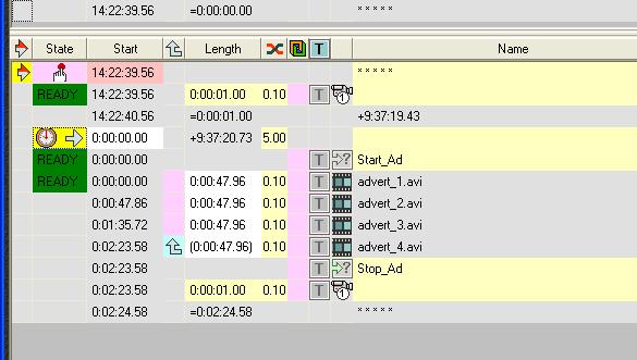 8.3. Adding of Commands to Schedule The Video Input N command (N is an index of video input customized for broadcasting of data from storage (1)) is used to