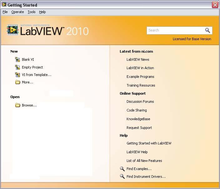 You also can access information and resources to help you learn about LabVIEW, such as specific manuals, help topics, and resources on the National Instruments Web site, ni.com. Figure 1-2.