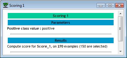 We validate and we click on VIEW. Tanagra calculates the scores for all observations, both for the train and the test samples.