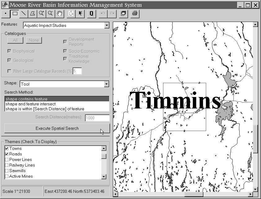 Ministry of Natural Resources (MNR) 23 Spatial Example 2 Purpose: Demonstrate the steps of a simple spatial query and to illustrate the Aquatic Impact Studies Browser Feature: Aquatic Impact Studies