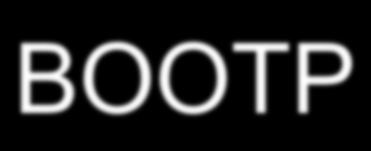 BOOTP Bootstrap protocol (RFC 951) Predecessor of DHCP Host can configure its IP parameters at boot time It was designed for a static environment Three services IP address assignment.