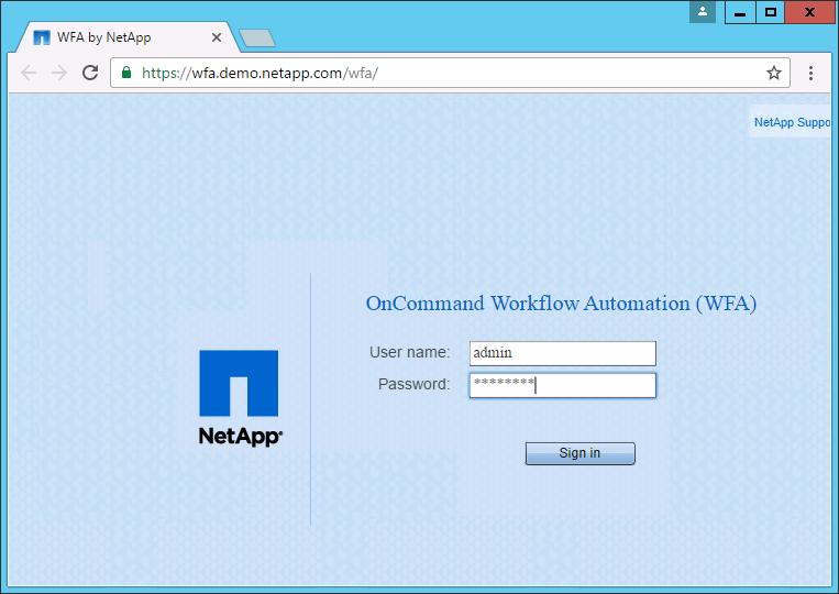 7 8 Figure 7-5: The OnCommand Workflow Automation tool logs you in and displays the Portal tab.