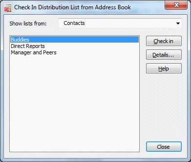 Attachment Options Dialog Element OK Description Click this button to submit any changes you made, close this dialog, and open a check-in form for the distribution list. A.