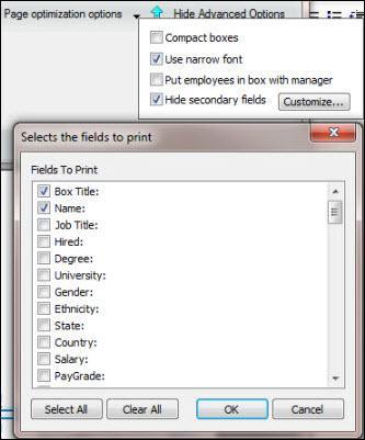 New with OrgPublisher 10 Figure 11. - Opens the Wall Style Preview Format toolbar in order to set top of chart, choose layout, move boxes, and more.