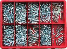 2kg 4130K Metric Nylon Machine Screw, Nut & Washer Kit Contents (25 of ): Countersunk head Slotted + Nuts