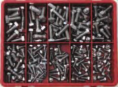 615 FASTENER ASSORTMENTS Stainless Fastener Assortments A2 Stainless Steel Socket Cap Screw Kit Contents: 5 x 12, 5 x 16, 5 x 20, 6 x 12, 6 x 16, 6 x 20, 6 x 25, 8 x 16, 8 x 20 and 8 x 25.
