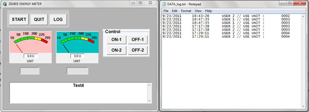 Fig5: GUI for controlling Central node 5.