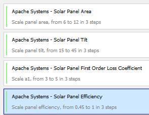 Solar Panel Area - Apache System Solar Panel First Order Loss Coefficient
