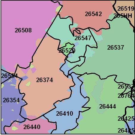 Appendix C.) Zip Code Enhancement Enhance Zip Code: Using the SAMB sites, we were able to generate a thiessen polygon layer which contained the zip code as an attribute.