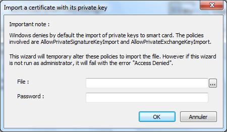 Request This button will request a smart card logon certificate on behalf of the current user from the certificate authority installed on the active directory if it has