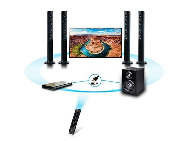 With HDMI CEC functionality, remote controller signals can be transmitted via HDMI cable to connected HDMI devices.