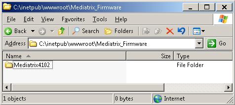 Notes 275 <TFTP or Web root>\mediatrix_firmware The use of each