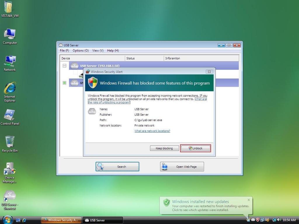 Windows Vista Firewall Alert If your system is running