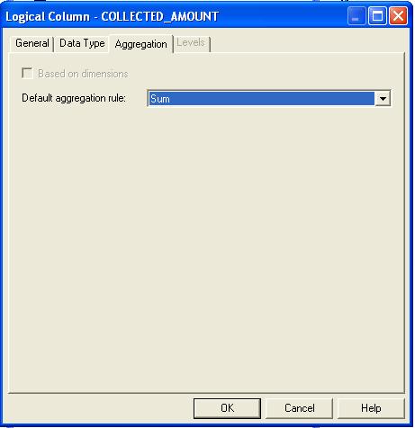 4) In the Business Model and Mapping layer, double-click COLLECTED_AMOUNT logical column to open the Logical