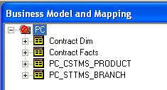 8) Rename PC_CSTMS_PRODUCT and PC_STTMS_BRANCH as Product and Branch respectively.