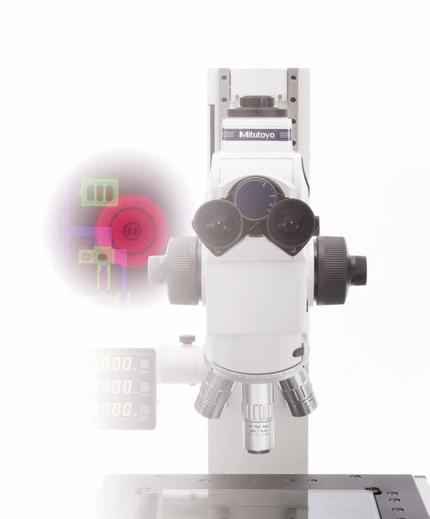 Height measurement with a high focus repeatability Focus reproducibility is important when measuring a vertical step or other element using the microscope.