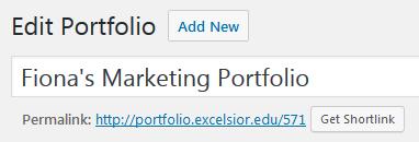 Publishing Your Portfolio Publishing your portfolio creates a public URL that you can share with anyone that you d like to view your portfolio. 1.