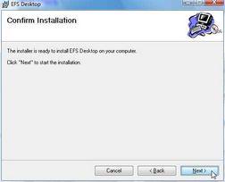 Quick Install Third we install the EFS Desktop C:\EFS_Installers Folder
