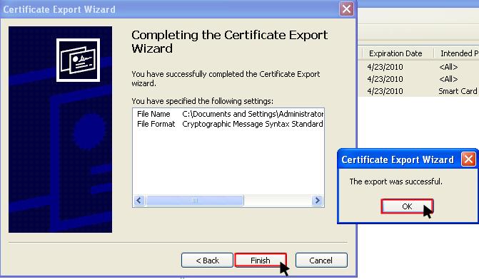 MyPersonalCertificates1) and ensure file type is either *.p12/*.