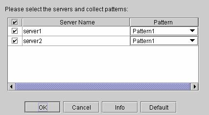 3.1.4 Log Collect When you click the [Log Collect] button, the log collection dialog box appears. * Check Box Select check boxes of the servers whose logs you want to collect.