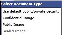 Perform Review Actions Figure 12.5 Select Document Type Dialog Box Note: This selection only affects the security for the document that is displayed, not the security for the entire envelope.