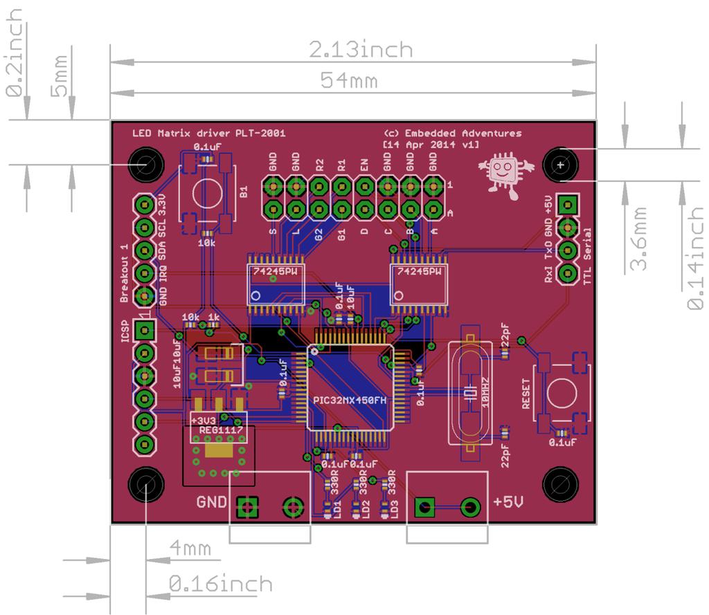 PLT-2001v1 datasheet Page 13 PCB What next? We really hope you enjoy using this display driver and come up with some fantastic projects.