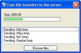 Transferring files or folders is easy: just drag & drop F8: From the client to the server Shift F8: From the server to the