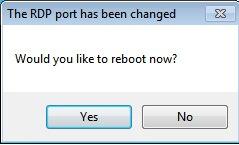 Change RDP port: Default number is 3389 and you can choose a different one.