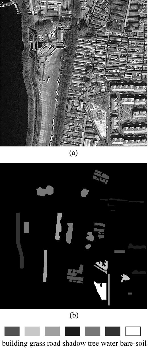 The multispectral bands, independent spectral components, and the linear NDVI were combined to produce the fuzzy edge image, which is shown in Figure 7.