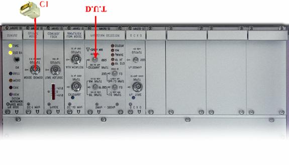 Noise voltage measurement external: C1: Connection to the computer. D.U.T: External Noise Source Under Test (input impedance = 100 Ohms).