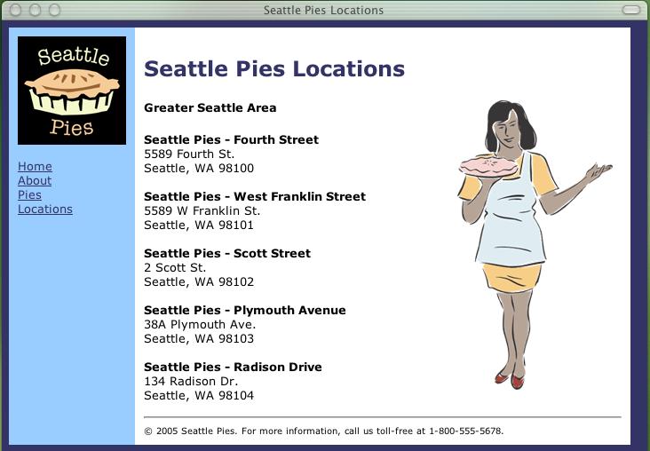 Screenshot of locations.html.
