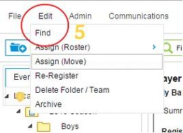 5. Choose EDIT > ASSIGN (MOVE) from the menu 6.