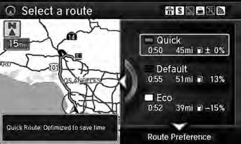 The system calculates and displays the route line on the map screen. 2 Route Line P.