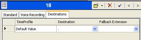 Figure 16: SIP Incoming Call Route - Destinations Screen 5.