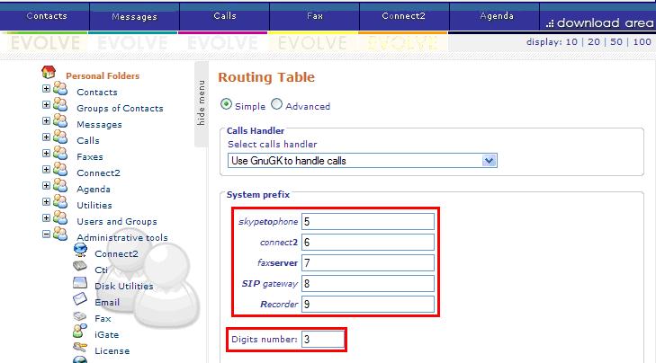 5.3. Configure Call Routing Navigate to Administrative tools Routing Table and enter the parameters shown in the following table.