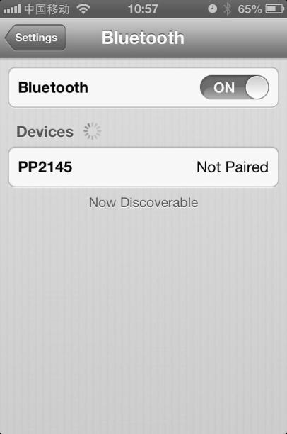 Turn on the Bluetooth technology function on your device.