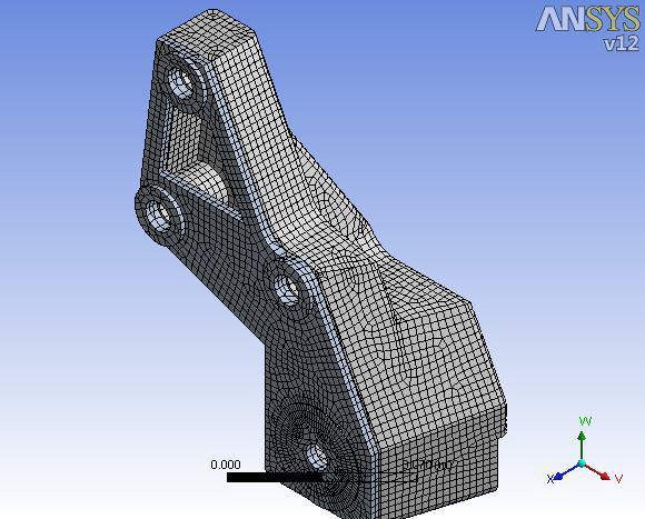 Case Study for Finite Element Analysis and Natural Frequency of Engine Bracket[1] The existing design has 4 holes.