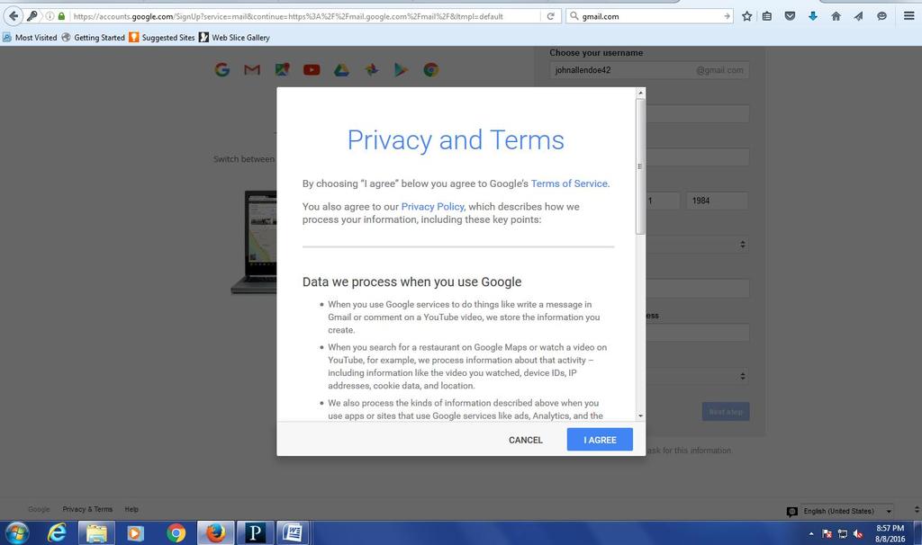 5) Scroll to the bottom of the privacy and