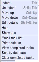 task Create lists to organize