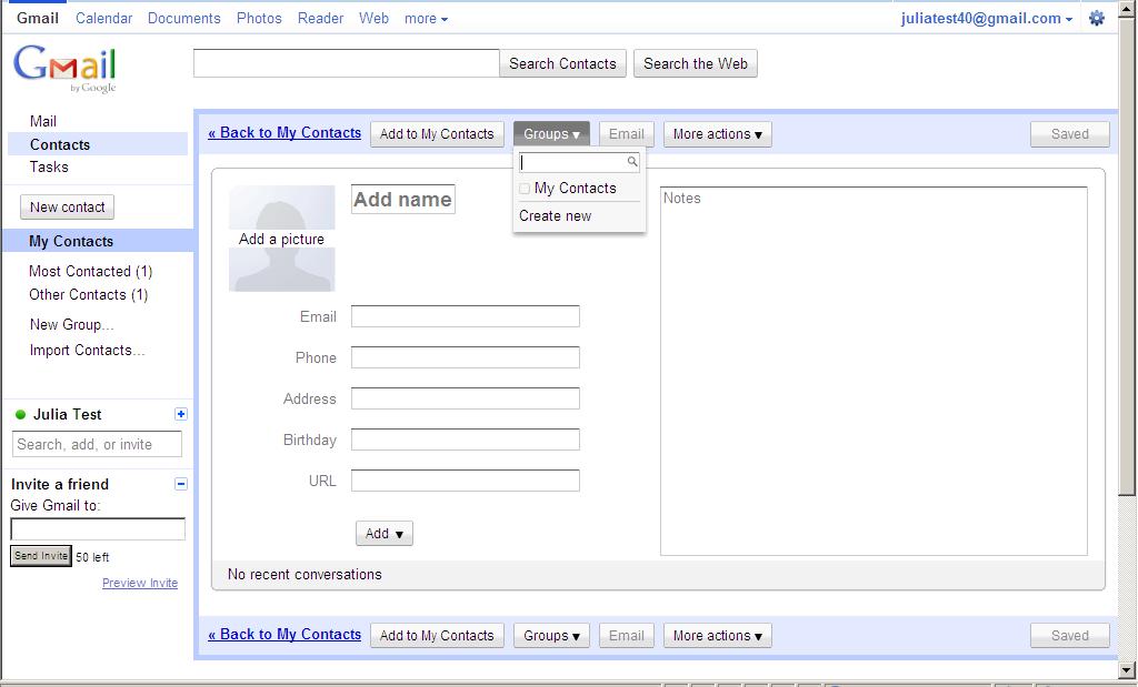 6 GETTING STARTED: Contacts & groups Add a new entry to your address book Delete, print or export contacts Enter