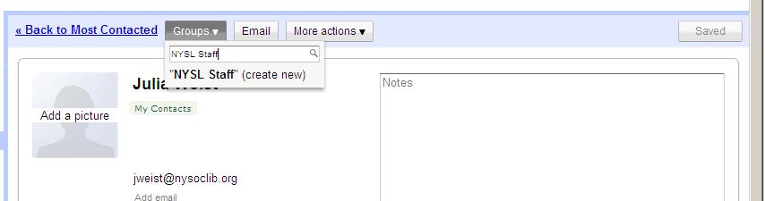 To add additional information fields, such as nickname, job title and more, click the add menu Add contacts to