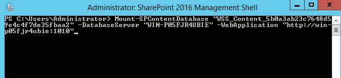 (a) Open the SharePoint 2016 Managed Shell as Run as Administrator.