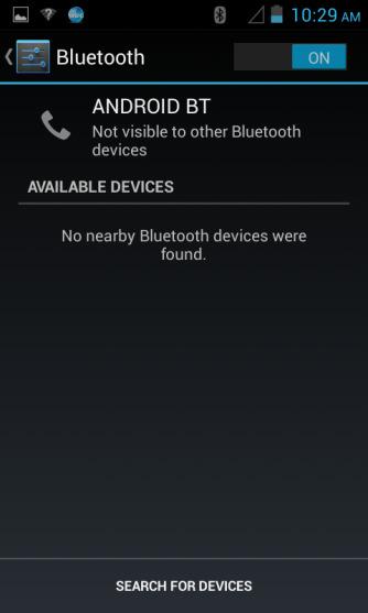 4. Tap the ID of the other device in the list in Settings to pair them Disconnect from a Bluetooth device 1. Tap the device in the Bluetooth settings screen 2.