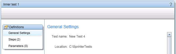 At this point, you can review your test and run information.