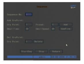 Preset Select the preset setup button and the following menu will be displayed: Preset This allows the setting of preset numbers.