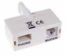 Compatible with: Wallplates: page 7 Floorboxes: page 80 Data/Voice Adapters Coupler Leaded Switchable Leaded Allows telephone equipment with BT plugs to be connected to