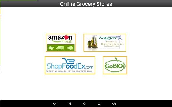 pre-installed with 4 popular grocery