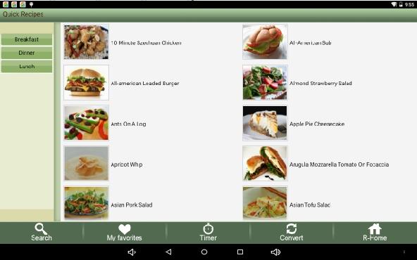 Recipes There are thousands of online recipes and over 500pcs preload local recipes